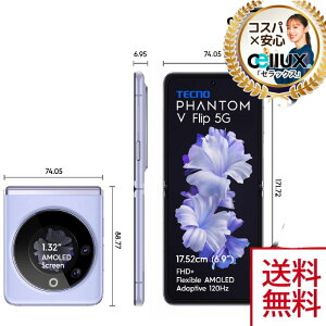 TECNO Phantom V Flip 5G O[oŁ6.9C`c܂܏݃X}[gtH ySIMt[X}z ZbNXz