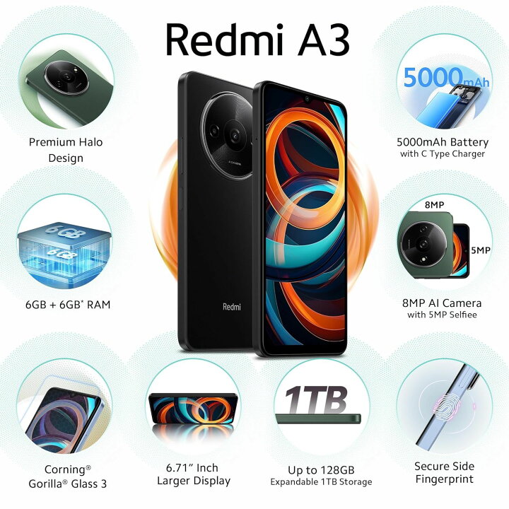 楽天市場】Xiaomi Redmi A3 ＜グローバル版＞MediaTek Helio G36の 