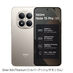 Xiaomi Redmi Note 15 Pro 5G�s�O���[�o���Łt �y �V�i �������� SIM�t���[�X�}�z �z