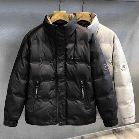 メンズ ダウンジャケット 軽量 スタンドカラー 秋冬 カジュアル 暖か アウター トレンド ファッション ストリート 保暖 軽薄 立領 男士 休闲 外套 軽薄立領 羽绒服 时尚 保暖外套