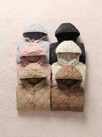 ダウンジャケット レディース 秋冬 フード付き 軽量薄手 ショート丈 葫芦シルエット 保暖 ゆったり カジュアル アウター 暖か 防寒 スタイリッシュ スタイル ファッション