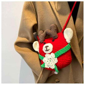 レディース バッグ ショルダーバッグ 斜め掛け かぎ針編み ニット クロシェ ハンドメイド DIY 手作りキット 完成品 トレンド 個性的 大人可愛い 肩掛け カジュアル 小さめ ポシェット