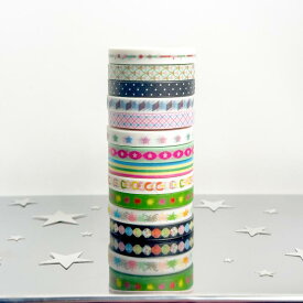 和紙 マスキングテープ セット 手帳 ノート DIY デコレーション 基礎 細幅 インスタ風 かわいい デザイン 装飾 プランナー ジャーナル 文房具 ステーショナリー テープ