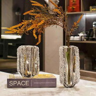 インテリア 花瓶 フラワーベース クリスタル ガラス モダン シンプル デザイン リビング 玄関 ダイニング…