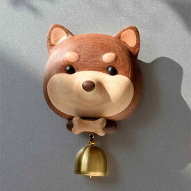 風鈴 柴犬 かわいい 卡通 和風 ドアベル 玄関 入門 リマインダー 冷蔵庫 マグネット ラッキーアイテム ポジティブ カラー インテリア 雑貨