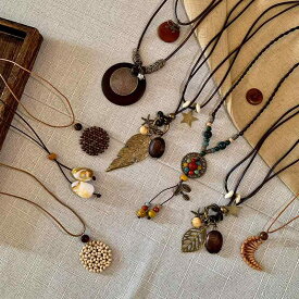 ネックレス レディース 新中式 レトロ 民族風 百搭 小众 デザイン 高級感 セーター チェーン ファッション 気質 アクセサリー