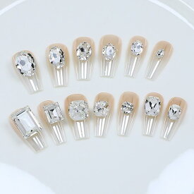 ネイルストーン レディース 白 ミックスカラー 尖底型 DIY アクセサリー 水晶ガラス 超輝き パーツ 指甲飾り ラインストーン 装飾品