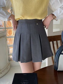 レディース スカート フレンチ 学院風 Aライン 小柄対応 ゆったり スリム ミディ丈 早秋 秋物 学生服風 コーデしやすい 膝下丈 ハイウエスト 軽やか シルエット