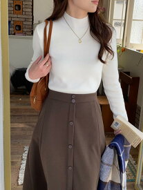 秋冬 ニットトップス レディース 厚手 暖か フレンチ シンプル 長袖 インナー ベースレイヤー フリース加工 一体型 吸湿速乾 接触冷感 軽量 高級感