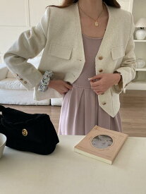 テーラードジャケット レディース 秋冬 フレンチ Vネック クロップド 毛縁 デザイン エレガント フェミニン クラシック スタイル 通勤 ビジネス カジュアル レイヤード