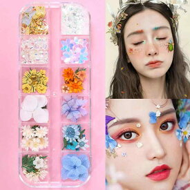 キッズ レディース フェイスシール ラインストーン ドライフラワー 蝶 キラキラ アイメイク 顔用 ステッカー ボディシール ネイルシール 結婚式 ブライダル ウェディング イベント パーティー 撮影用 お遊戯会 お祭り 化粧 小道具