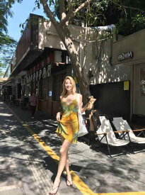 レディース ワンピース キャミソール ロング丈 フレンチスタイル リゾート ビーチ 海 旅行 写真映え 清楚 上品 フェミニン 大人可愛い サンドレス 夏