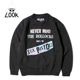 【THRIFTY LOOK / スリフティールック】THRIFTY "SEX PISTOLS" SWEAT セックス・ピストルズ ロックバンド プルオーバーパーカ 「NEVER MIND THE BOLLOCKS」ジャケットグラフィック ライセンシー フーディー ユーズド加工 ヴィンテージ加工 裏起毛