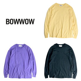 【BOWWOW / バウワウ】 DAMAGED LS TEE ダメージ ヴィンテージ加工 カラー ロングスリーブTシャツ