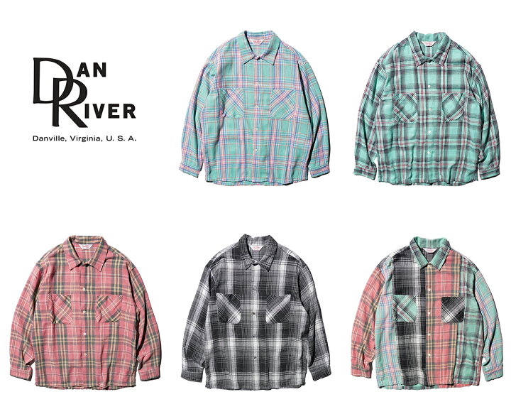 楽天市場】【DAN RIVER / ダンリバー】DAMAGED CHECK FLANNEL SHIRT 
