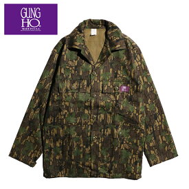 【WEB限定】【GUNG HO USA / ガンホー】 4 POCKET SHIRTS JACKET MADE IN USA TREBARKカモ ファティーグジャケット アメリカ製