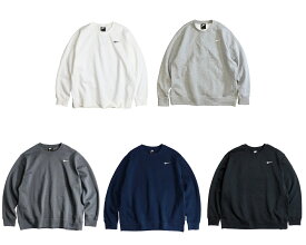 NIKE / CLUB FLEECE CREW SWEAT ナイキ プルオーバー クルーネック スウェット スウォッシュ 無地 裏起毛 シンプル スポーツ ストリート ホワイト グレー チャコール ネイビー ブラック M L XL XXL XXXL