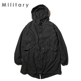 【U.S MILITARY / ユーエスミリタリー】US ARMY USED COTTON SNOW PARKA BLACK DYE ユーズド 古着 スノーパーカー コットン オーバーコート 軽量