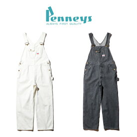 【PENNEY'S / ペニーズ】10oz DENIM 50S OVERALL デニム オーバーオール オーガニックコットン ワンウォッシュ ストーンウォッシュ ユニセックス