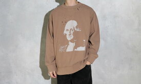 【PENNEY'S / ペニーズ】 60S PRINTED DAMAGE CREW SWEAT ジョージワシントン ダメージ加工 クルーネックスウェット