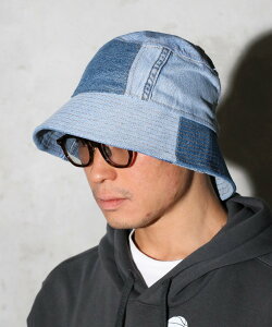 �yTHRIFTY LOOK / �X���t�e�B�[���b�N�zLEVIS 550 REMAKE DENIM HAT ���[�Y�h���H LEVIS 550 �����C�N �f�j�� �n�b�g ���{�� MADE IN JAPAN