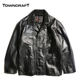 【TOWNCRAFT / タウンクラフト】 LEATHER CAR COAT レザー カーコート