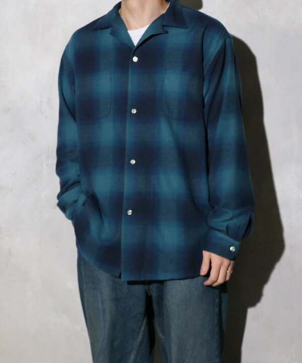 楽天市場】【TOWNCRAFT / タウンクラフト】60S LOOP COLLAR NEL OMBRE 
