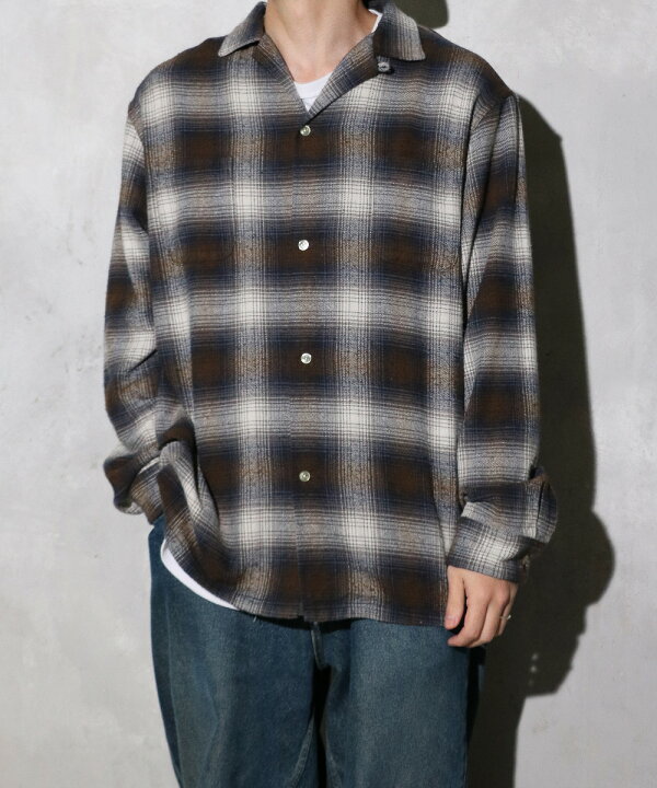 楽天市場】【TOWNCRAFT / タウンクラフト】60S LOOP COLLAR NEL OMBRE 