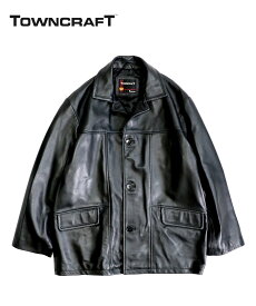 【TOWNCRAFT / タウンクラフト】 LEATHER BPP CAR COAT ラムレザー カーコート