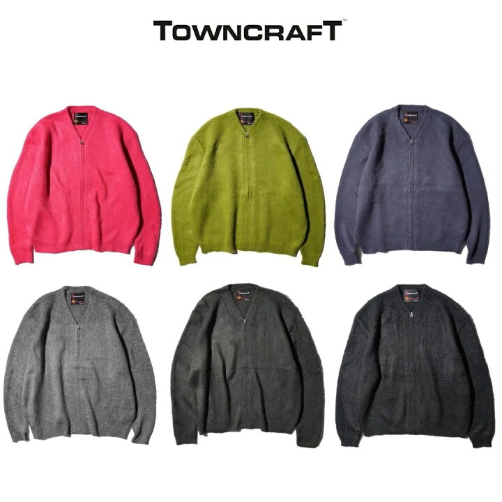 楽天市場】【TOWNCRAFT / タウンクラフト】SOLID SHAGGY ZIP CARDIGAN 
