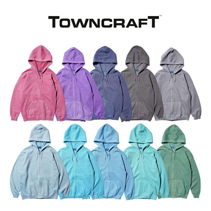 楽天市場】【TOWNCRAFT / タウンクラフト】90S PIGMENT FULL ZIP 