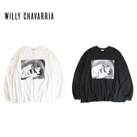 WILLY CHAVARRIA / WILLY BITE ME LS BUFFALO TEE MADE IN PERU ウィリーチャバリア フォト グラフィック ロングスリーブ 長袖Tシャツ ペルーコットン BRIGHT WHITE オフホワイト JET BLACK フェードブラック M L