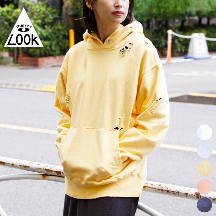 楽天市場】THRIFTY LOOK / スリフティールック WORN-OUT PULL HOODIE  