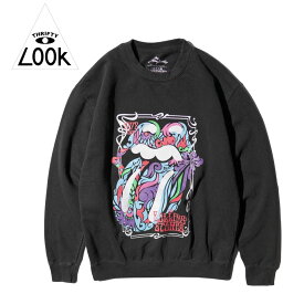 【THRIFTY LOOK / スリフティールック】THRIFTY "ROLLING STONES" SWEAT ローリング・ストーンズ ロックバンド プルオーバーパーカ 1978 ツアーグラフィック ライセンシー フーディー ユーズド加工 ヴィンテージ加工 裏起毛