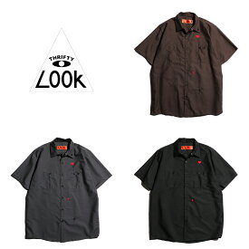 【THRIFTY LOOK / スリフティールック】 RED KAP CASINO EMBROIDERY WORK SHIRTS レッドキャップ ワークシャツ 半袖シャツ ワンポイント 刺繍