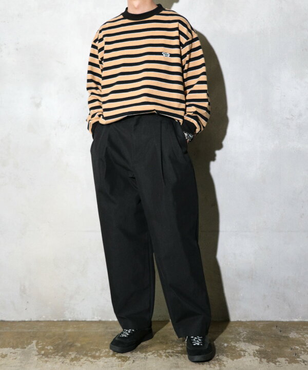 楽天市場】【bukht / ブフト】2TUCK WIDE TAPERED TROUSERS ワイド  