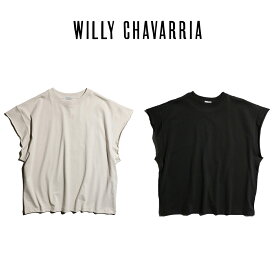 【WILLY CHAVARRIA / ウィリーチャバリア】 MUSCLE TEE ノースリーブ コットン シャツ