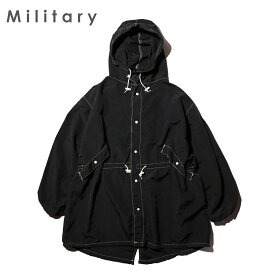 【U.S MILITARY / ユーエスミリタリー】US ARMY USED NYLON SNOW PARKA BLACK DYE ユーズド 古着 スノーパーカー コットン オーバーコート