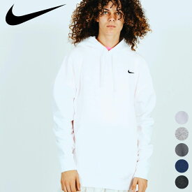 【再入荷・海外企画】NIKE ナイキ CLUB FLEECE PULL OVER HOODIE ナイキ プルオーバー フーディー パーカー スウォッシュ 無地 裏起毛 シンプル スポーツ ストリート ホワイト グレー チャコール ネイビー ブラック L XL XXL XXXL