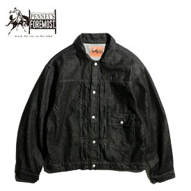 【PENNEY'S FOREMOST / ペニーズ フォアモスト】 PLEATS JACKET 1ST ONEWASH MADE IN USA ブラックデニム ワンウォッシュ デニムジャケット アメリカ製