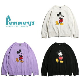 【PENNEY'S / ペニーズ】 MICKEY VINTAGE CREW NECK SWEAT ディズニー　公式　ミッキー　スウェット