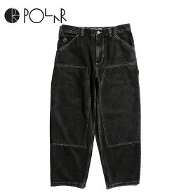 【Polar Skate Co. / ポーラースケートカンパニー】 BIG BOY WORK PANTS KNEE SILVER BLACK ダブルニー ブラックデニム バギーパンツ