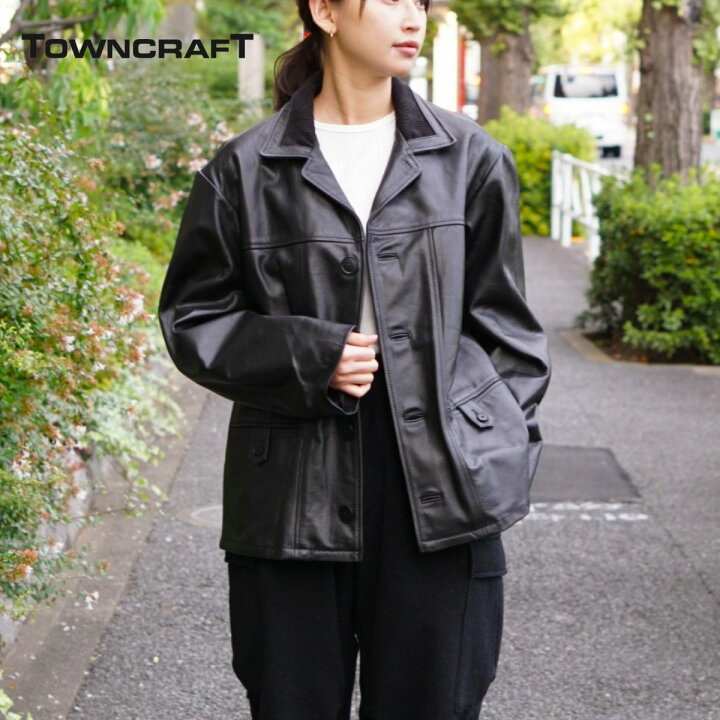 楽天市場】TOWNCRAFT タウンクラフト LEATHER CAR COAT レザー カー 