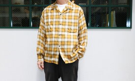 TOWNCRAFT / タウンクラフト OMBRE LOOP COLLAR SHIRTS MADE IN JAPAN オンブレチェックシャツ ループカラー オープンカラー 開襟シャツ 日本製