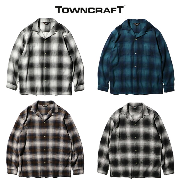 楽天市場】【TOWNCRAFT / タウンクラフト】60S LOOP COLLAR NEL OMBRE 