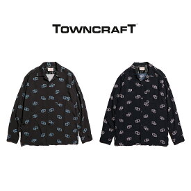 【TOWNCRAFT / タウンクラフト】 ATOMIC PRINTED LOOP COLLAR SHIRTS ボックスシルエット ループカラーシャツ