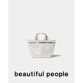 【SALE／30％OFF】beautiful people / ビューティフルピープルロゴポーチ (クリア/ブラック)