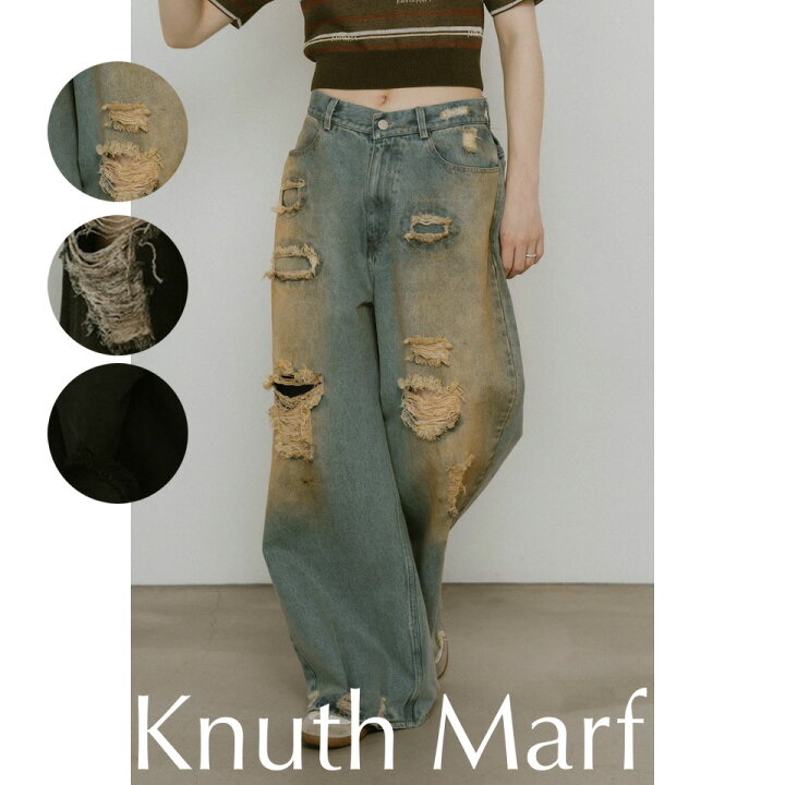 楽天市場】Knuth Marf クヌースマーフdamage denim pants / ダメージ