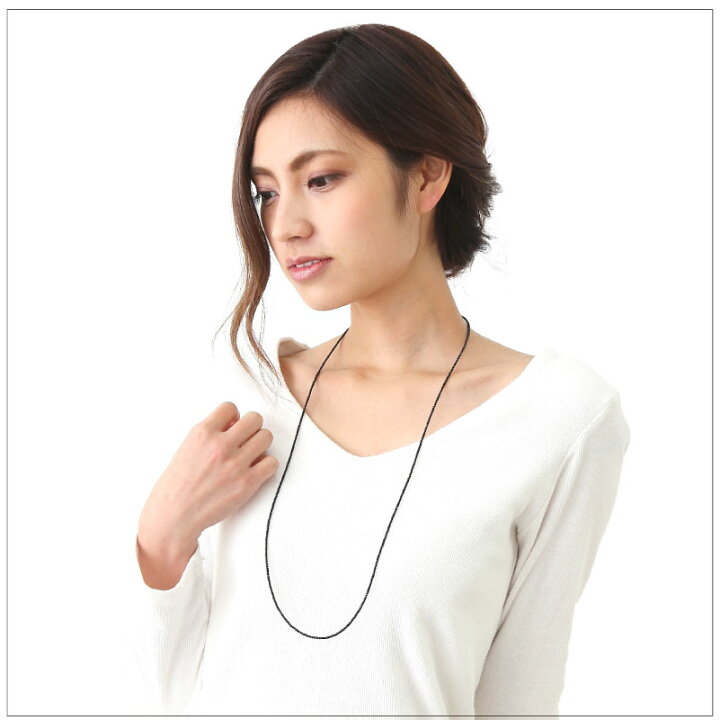 楽天市場】ブラックスピネル ロングネックレス 80cm or 100cm メンズ 