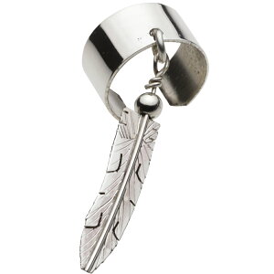 【cenote】シルバー925 イヤーカフ メンズ【u0008】インディアンジュエリー ネイティブアクセサリー フェザー ぶら下がり silver925 イヤカフ フェイクピアス 穴不要 片耳 送料無料